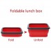 Matefield 300/500ml Portable Pliante Silicone Lunch Box Bol de nourriture avec fourche 300ML - B07F2VGQ9F