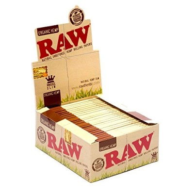 50 x Books Raw Organic Natural Hemp King Size Slim Rolling Paper Cigarette Skin - B00U7T93TI