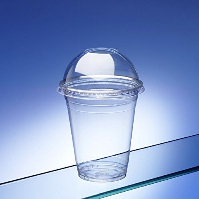 Smoothie Cups with Dome Lids 12oz / 340ml (pack of 50) by AIOS - B01H2T7CAC