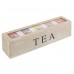Boîte à thé Boîte à sachets de thé en bois 5 compartiments 38 x 9 x 9 cm - B00KQHJ13Y