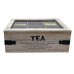 'ToCi Boîte à thé "Tea – Boîte à thé en deux versions – Boîte à thé avec 6 et 9 compartiments – Boîte à thé