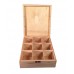 Boîte à thé Boîte à 12 compartiments en bois naturel Woodeeworld - B01KW2VQ8U