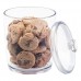 mDesign pot en plastique (lot de 2) – bocal plastique – pot avec couvercle pour biscuits  chocolat etc. – boîte de rangement décorative pour conservation dans endroit propre et sec – transparent - B07482C91K
