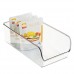 mDesign boite de rangement (lot de 2) – boites empilables pour boites de conserve et aliments emballés – système de rangement pour la cuisine et le garde-manger – transparent - B01N5YFHF6