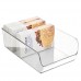 mDesign Rangement pour réfrigérateur  congélateur  cellier dans la cuisine - Paquet de 2  27 94 x 17 78 x 8 89 cm  Transparent - B01N5YFFNW