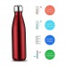 Minkoll sous vide bouteilles  isotherme en acier inoxydable double paroi d'eau Thermos (Rouge  500 ml) - B07DFQTYJ5