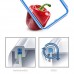 Emsa 508556  3 Boîtes alimentaires empilables par clip  3 x 1 0L  100% hermétique  Transparent/bleu  Clip & Close - B004QGXKP6