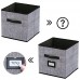homyfort lot de 6 Boîtes/Tiroirs en Tissu Cube de Rangement pliable coffre pour Linge  Jouets  Vêtement  avec poignées en cuir et Etiquettes 30 x 30 x 30 cm noir tissu en lin XAB06PLP - B079DPZJF8