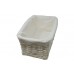 Arpan Small White Wicker Gift Hamper Storage Basket With White Cloth Lining by ARPAN - B00VMM42OK