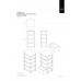 Premier Housewares Meuble de rangement 4 paniers en osier Structure en bois Blanc 82 x 40 x 32 - B004NOMT4O