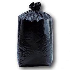 Lot de 100 sacs poubelle basse densité 130 Litres 33u noir renforcé ultra résistant qualité professionnel certifié norme Européenne type lien dans le soufflet antifuite idéal pour la maison ou ses ext&eacut