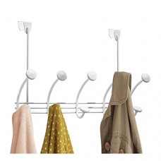 mDesign porte-manteau porte avec 10 crochets – patere de porte – patere porte pour manteaux  chapeaux  peignoirs  serviettes  etc. – blanc - B01959FKJC