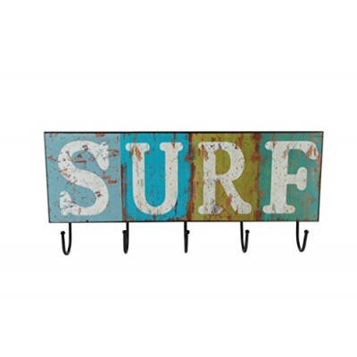 Plaque murale Surf avec cinq crochets - B01FSUP83A