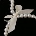 MagiDeal Cintre à Foulard Cintre Porte-écharpe en Plastique Métal avec Perle pour Rangement Chambre - Blanc avec Bowknot - B074N2X5X3