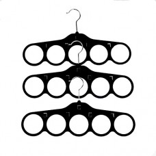 5 Hole Velvet Scarf Hangers 3 Pack (en noir) - B01MS07Y1S