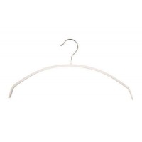 Caraselle - 5 cintres blancs anti-dérapants pour tricots  vestes  chemises et chemisiers  avec crochet rotatif  40 cm - B004VKRWVA