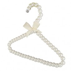 Generic Elégant Cintre de Perles Bowknot Blanc en Plastique Crochet de Penderie pour Vêtement d'Enfants Filles - B01MQLZNSX