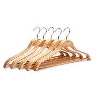 J.S. Hanger Collant en bois à larges épaisseurs en acier inoxydable  fini naturel  5 paquets - B06XVVHHLQ