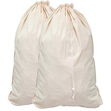 Aosika CanvasBags Extra Large toile de coton lourds sacs de blanchisserie pour les étudiants du Collège Taille de couleur naturelle Pack de 2 - B0795P5PSN