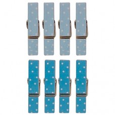 8 mini pinces à linge aimantées bleues 3 5 cm - B005GKFGAI