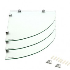 Tablette d'angle en verre - pour la salle de bain/chambre - 300 x 300 mm - lot de 3 - B06XKJXFZC
