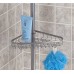 Panier de douche en coin à tension constante  pour shampooing  revitalisant  savon - Blanc perlé - B01N1MQ3RM
