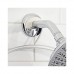 mDesign valet de douche à suspendre – étagère de douche pratique sans perçage – 2 paniers de douche (grand et petit) et 2 crochets en métal – argenté - B0792DTNBB