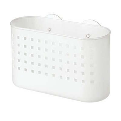 InterDesign Basic panier de douche  valet de douche en plastique sans perçage avec ventouses  transparent - B000AEGCQW