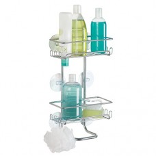 mDesign panier de douche – montage sans perçage – rangement de douche (grand) en acier inoxydable  pour shampooing  éponges  rasoirs et d’autres accessoires de douche - B01H5R4LT6