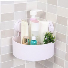 Sensail Etagère de Douche  Ventouse en plastique de salle de bains de cuisine d'angle de support de stockage de support d'étagère de support (Blanc  15X15X7.5cm) - B079G1VRSB