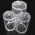 Boîte à Coton Acrylique Boîte de Rangement - Boîte coton tige - 1 Ensemble de 3 Pots Cosmétique Rangement Maquillage Transparent Pour Coton Tige et Coton - Boîte à coton cosmétique avec couvercle - B071R