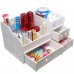 Bricolage Ensemble en bois Organiseur de maquillage pour bureau Coffret de cosmétiques avec tiroir Boîte de rangement pour salle de bain - B073VJ5QHZ
