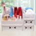 Bricolage Ensemble en bois Organiseur de maquillage pour bureau Coffret de cosmétiques avec tiroir Boîte de rangement pour salle de bain - B073VJ5QHZ