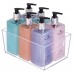 mDesign boite de rangement avec des poignées intégrées – caisse de rangement transparent avec un beau design – boite de rangement salle de bain – stockage idéal – transparent - B01N2130L7