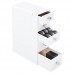 mDesign boîte-tiroir – coffre de rangement avec 5 tiroirs – parfait comme organiseur de produits cosmétiques divers – couleur : blanc - B00ZYSA7RE