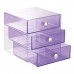 mDesign boîte à tiroirs – la boîte de rangement avec trois tiroirs – organiseur de produits cosmétiques  organiseur de bureau - B06XKZ1413