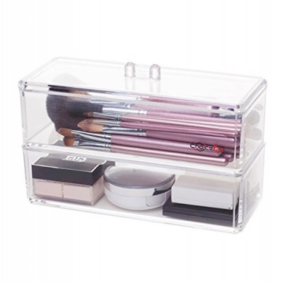 Choice Fun organisateur de maquillage acrylique organiseur de tiroir en plastique transparent  2 niveaux - B01GNO983Q
