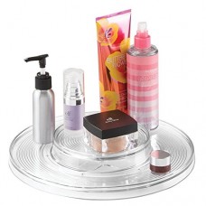 mDesign organisateur maquillage – rangement maquillage pratique sous forme d’un plateau tournant pour vernis à ongles  poudre etc. – range maquillage parfait – transparent - B018XX7J7M