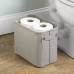 MetroDecor mdesign Boîte de rangement en coton pour le bain pour magazines  papier toilette  serviettes – Grand  Gris clair - B01BLQ58XU