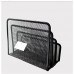 Porte-grille en maille métallique à trois rangs/étagère à dossier/fournitures de bureau rack/étagère/livre/rack de stockage de bureau multifonctions - B07842HHXZ