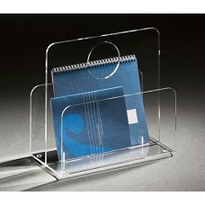 Porte-revues en acrylique haute qualité  transparent  33 x 18 cm  H 31 cm  l'épaisseur de l'acrylique 5 / 8 mm - B01C08SITY
