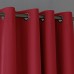 Deconovo Lot DE 2 Rideaux Isolant Thermique avec Revêtement Argenté Salon Rideaux à Oeillets Imperméable 140x260cm Rouge - B01GDXZRSM