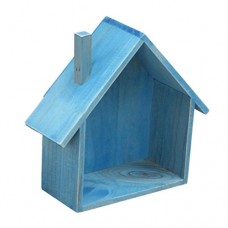 MARGUERAS 1PCS Étagère murale en bois en forme de la petite maison-Étagère murale maisons en bois (bleu) - B0725XJSK1
