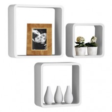 Premier Housewares 2401350 Lot de 3 Étagères Lounge Cube Style Rétro Blanc - B001B0OL62