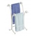 InterDesign York Lyra petit porte-serviette avec 2 barres pour vasque  étendoir métal sur pied pour serviette de toilette  blanc - B00FFE0CTU