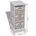 Lingjiushopping Support Stockage en bois blanc  3 paniers de texture dimensions : 25 x 28 x 58 cm (L x P x H) Armoire et Stipi - B07CH2NNM2