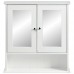 VonHaus Armoire de Toilette avec Miroir 2 Portes pour Salle de Bains – Blanc – 56 x 13 x 58 cm - B01N10RDWL