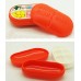 Pill Creative forme de boîte de pilules portable Six Grilles Pilulier-Orange - B06XQMHT9J