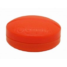 Creative Pill Shaped Portable Pill Case Cute 4 Grids Pillbox-Orange Rouge - B06XQLT876
