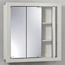 Jensen Medicine Cabinet Granville Tri-View 24W x 24H in. Surface Mount Medicine Cabinet by Lighthouse Distribution Corp - B017O5EGBC